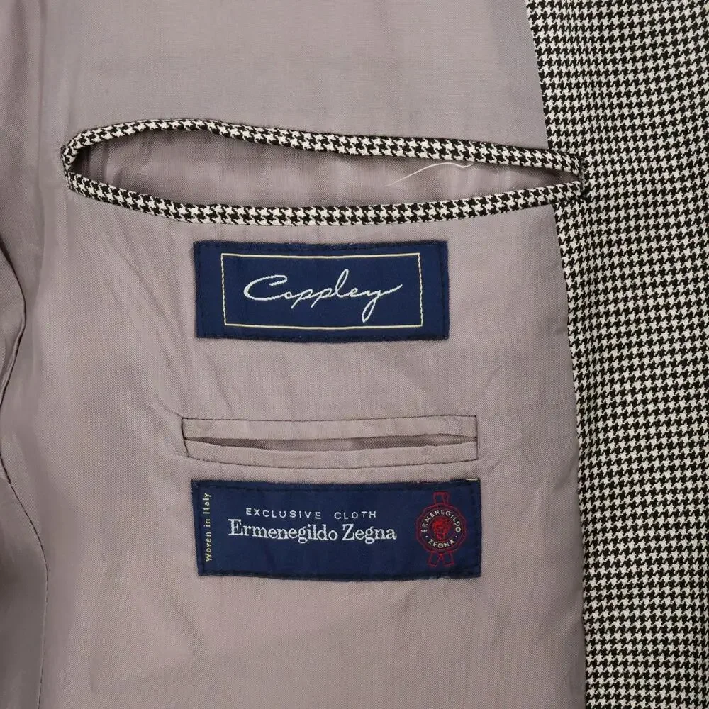 Coppley Sport Coat Mens 48L Beige Ermenegildo Zegna Cashmere Blazer Jacket Lined